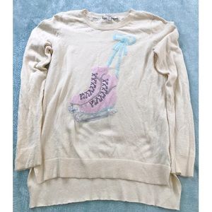 LC Lauren Conrad Ice Skates Sweater